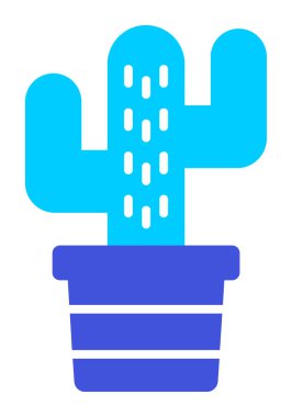 Kaktüs simgesi, basit tasarım çizimi  