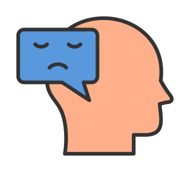 Negatif Düşünce konsepti ikon vektör çizimi