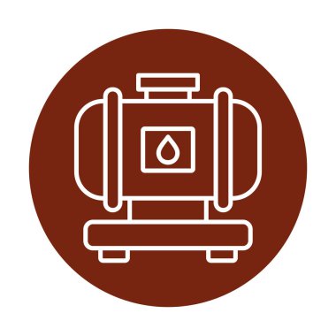 Fabrika tankı simgesi, vektör illüstrasyonu