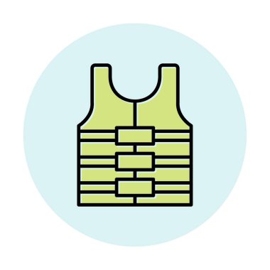 Can yeleği simge vektör çizim