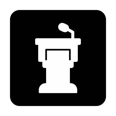 Podyum simgesinin vektör illüstrasyonu 