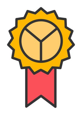 Rozet. Web simgesi basit illüstrasyon              