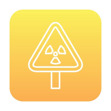 Radyasyon işareti. Web simgesi basit tasarım