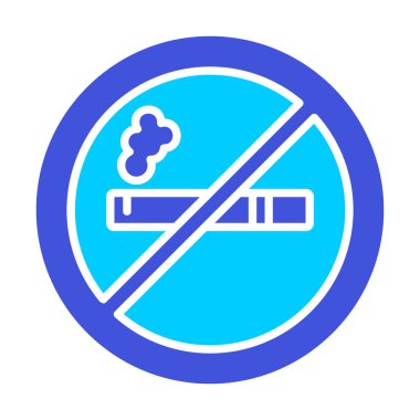 Basit Sigara İçilmez alanı simgesi, vektör illüstrasyonu