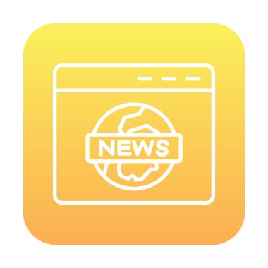 Haber bülteni. Web simgesi basit illüstrasyon                   