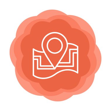 harita işareti simgesi. vektör çizim 