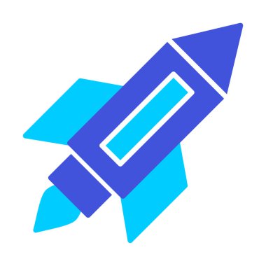 roket simgesi, vektör illüstrasyonu  