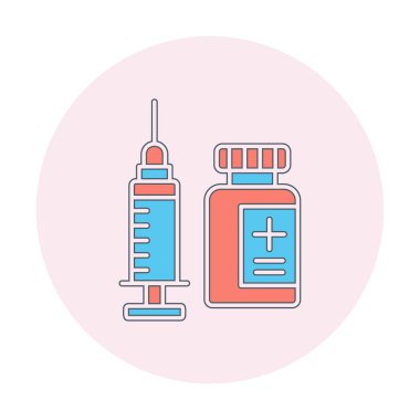 Aşılama web simgesi, vektör illüstrasyonu