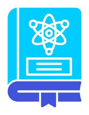 Fizik Kitabı vektör illüstrasyonu, simge ögesi arkaplanı