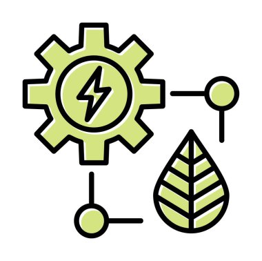 eko enerji simgesi, vektör illüstrasyonu basit tasarım