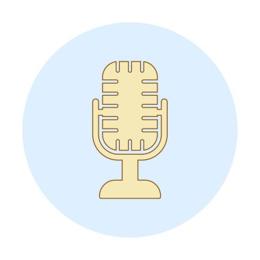 mikrofon web simge vektör çizim 