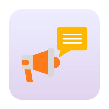 Konuşma baloncuğu vektör illüstrasyonlu megafon