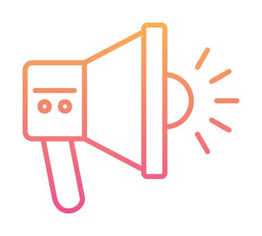 hoparlör, megafon simgesi. vektör çizim.  