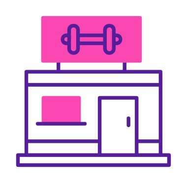 spor salonu modern ikon vektör illüstrasyonu                         