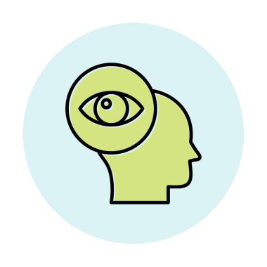 vizyon. Web simgesi basit illüstrasyon                 