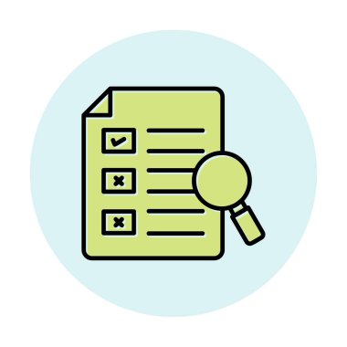 Büyütücü cam çizgi simgesi, arama konsepti