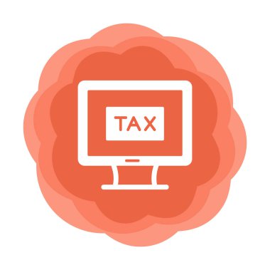 vergi ödeme ikonu vektör illüstrasyonu