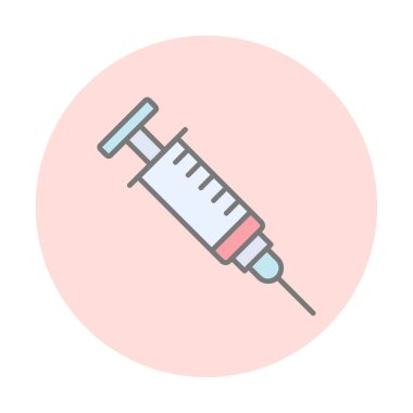 Enjeksiyon şırınga simgesi, vektör illüstrasyonu 