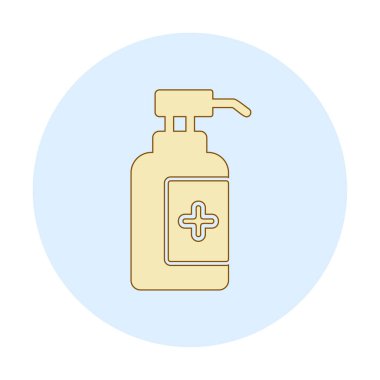 Dezenfektan şişesi ikonu. vektör illüstrasyonu 