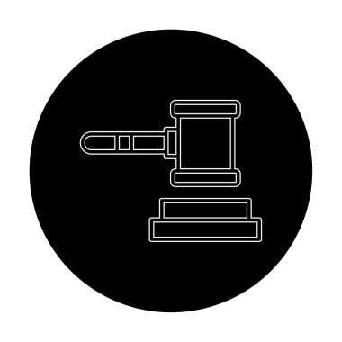 Yargıç Tokmak ikonu. vektör çizimi tasarımı