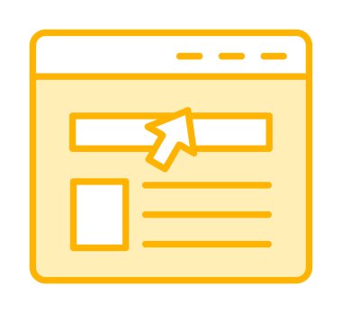 Web sayfası simgesi, vektör illüstrasyonu