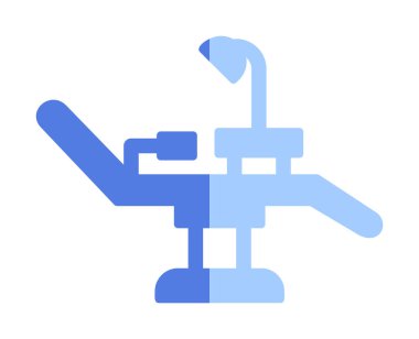 Dişçi Sandalyesi vektör illüstrasyonu, simge ögesi arkaplanı                