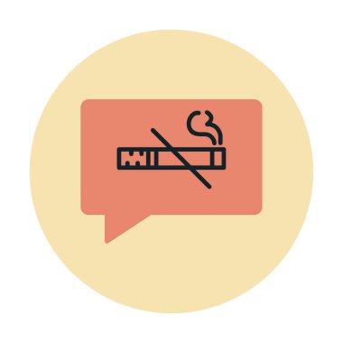 Basit Tütün Günü simgesi, vektör illüstrasyonu