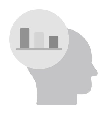 Grafik, vektör illüstrasyonlu insan kafası simgesi
