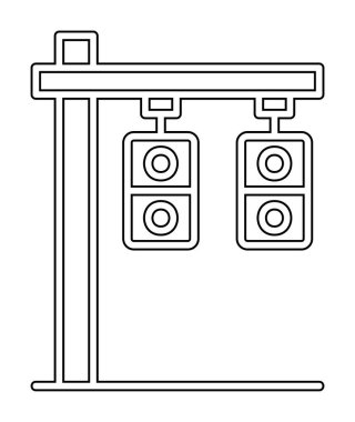 Trafik ışıkları web simgesi, vektör çizim 