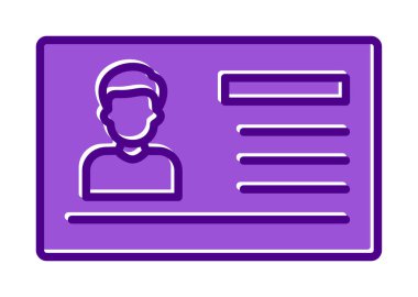 Visa belgesi simgesinin vektör illüstrasyonu 