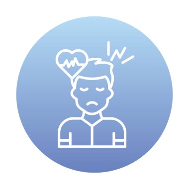 Taşikardi. Web simgesi basit illüstrasyon 