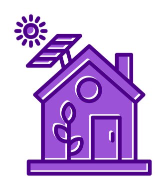 Eco house simge vektör çizim