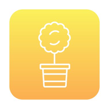 Myrtus bitki ikonu vektör çizimi