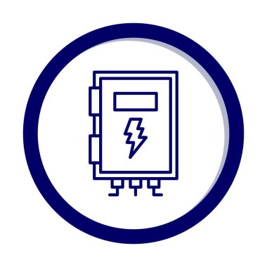 Güç simgesi, vektör illüstrasyonu. Yüksek Voltaj Kutusu              