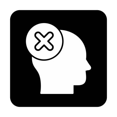 Yanlış vektör düz simgesi düşün 