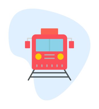 tren simgesi, vektör illüstrasyonu 