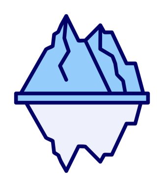 Iceberg vektör simgesi izole edildi