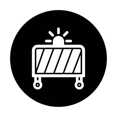 çit web simgesi, vektör çizim 