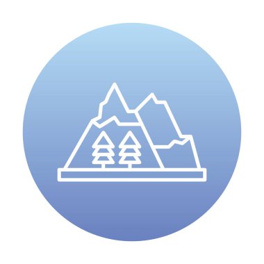 basit vektör izole dağ simgesi 