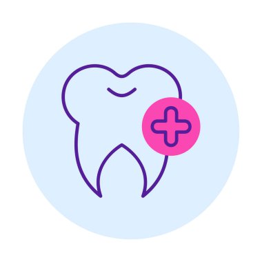 diş tıbbi ikonu vektör illüstrasyonu                   