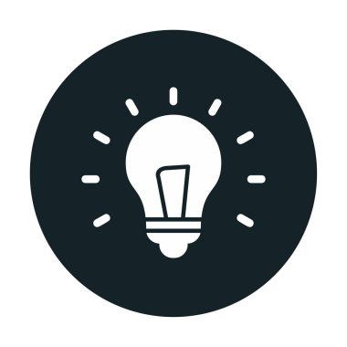 Fikir ampulü simgesi, vektör illüstrasyon tasarımı