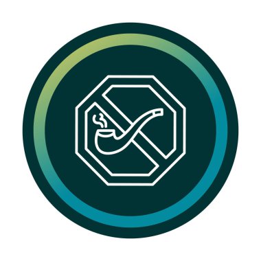 Basit Sigara İçilmez alanı simgesi, vektör illüstrasyonu