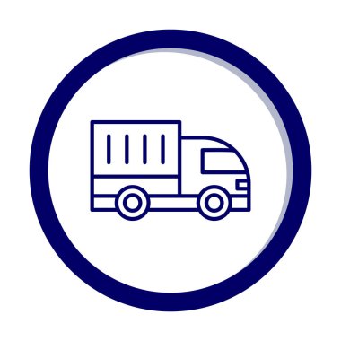 kamyon simgesi, vektör illüstrasyonu