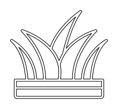 Çim simgesi, vektör illüstrasyonu 