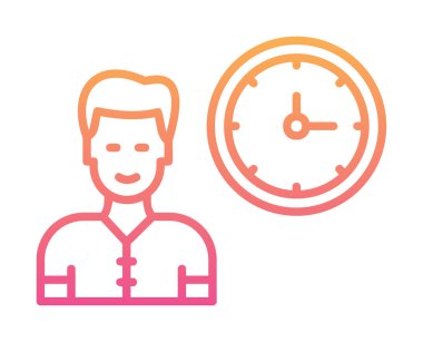 Çalışma Zamanı web simgesi vektör illüstrasyonu