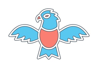 Kartal kuş simgesi, vektör illüstrasyonu  