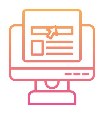 çevrimiçi haber simgesi vektör illüstrasyonu               