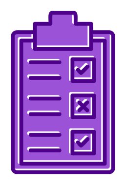 Kontrol listesi olan pano simgesi, vektör illüstrasyon tasarımı  