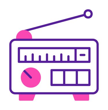 radyo simgesi web basit illüstrasyon