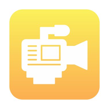 video kamera simgesi, vektör illüstrasyonu basit tasarım